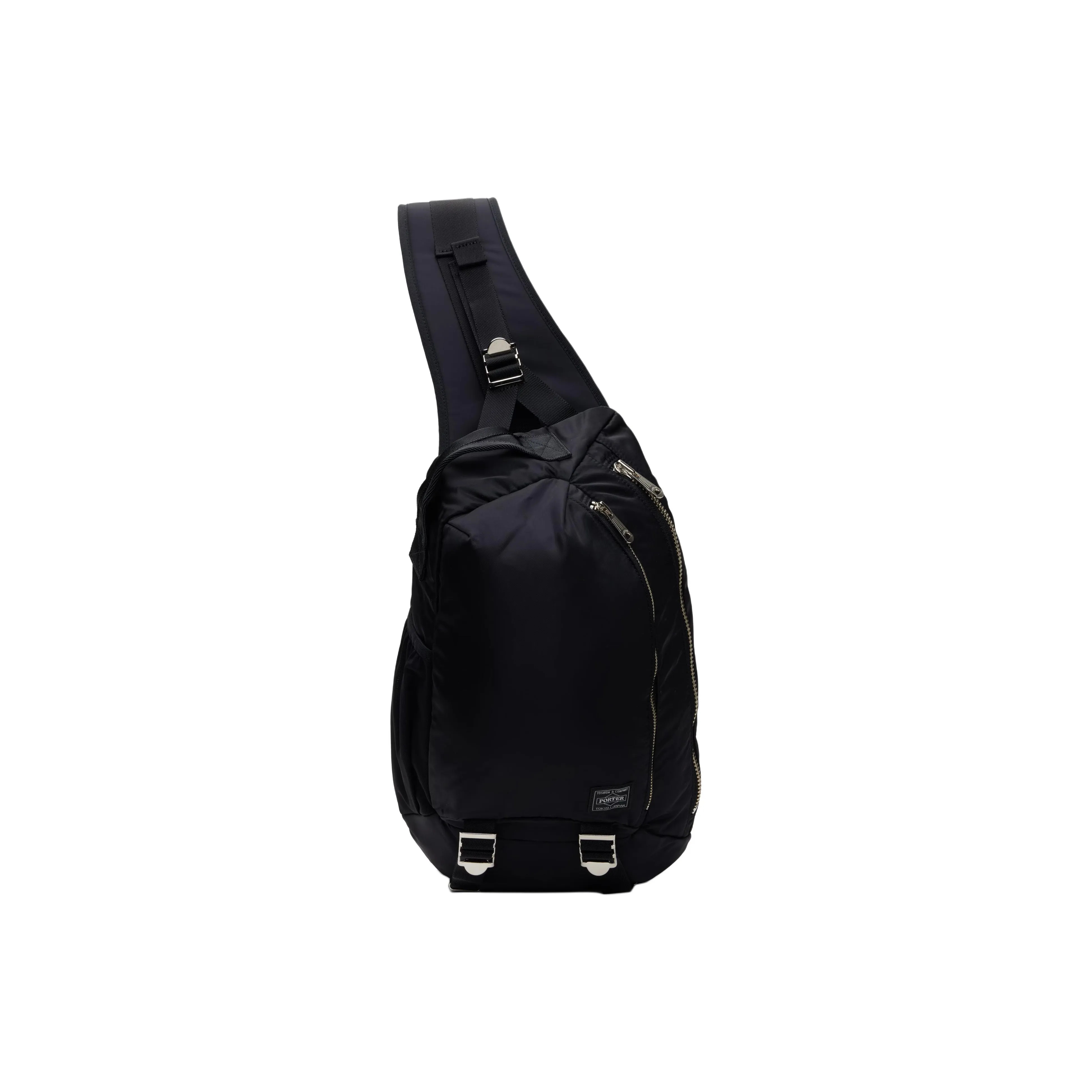 CDG PORTER Collaboration Nylon Sling Bag Men's Black