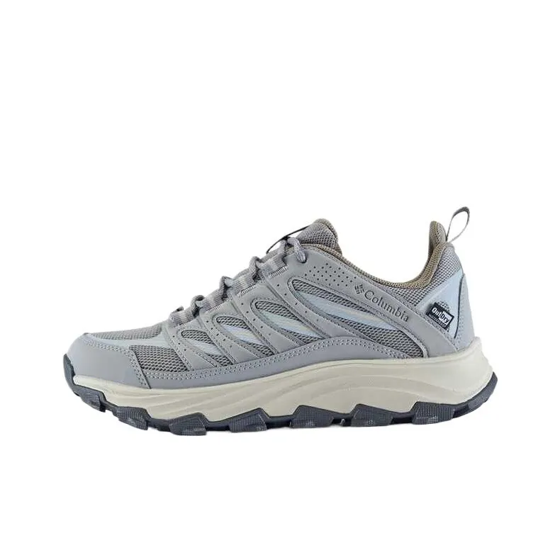 Columbia совместная амортизация водонепроницаемая поддержка низкий топ походная обувь женская серый широкий крой