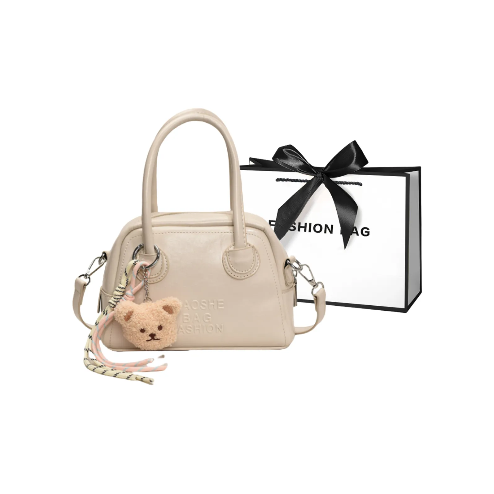 LETOO ПУ (полиуретан) Сумка через плечо Стандартная Женская Экрю Розовый Черный Серебряный