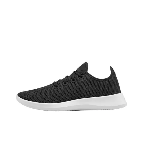 Allbirds Tree Runner Повседневная обувь Низкий верх Обсидиановый черный Белая основа Женская