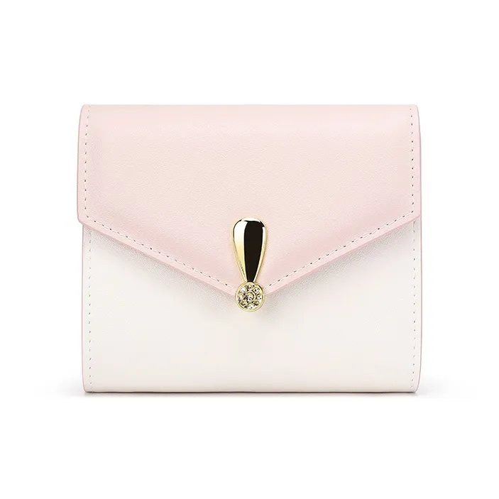 PIERRE CARDIN Кошелек из коровьей кожи женский бежевый и розовый