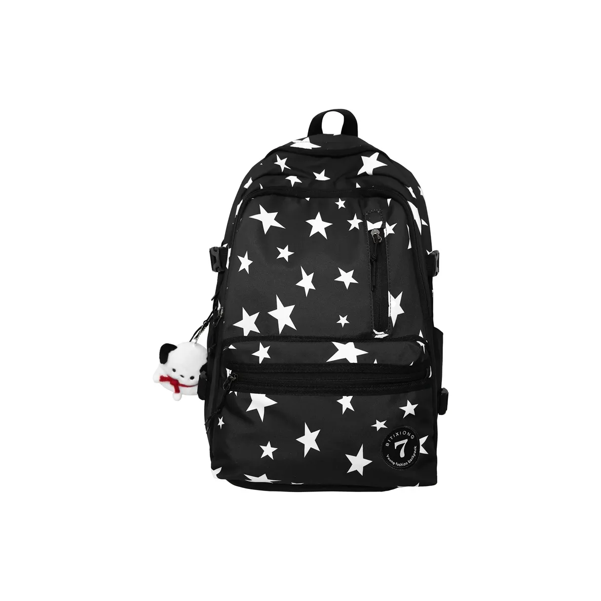 Travel Nylon Backpack Regular Unisex Black/Khaki/Purple/Blue