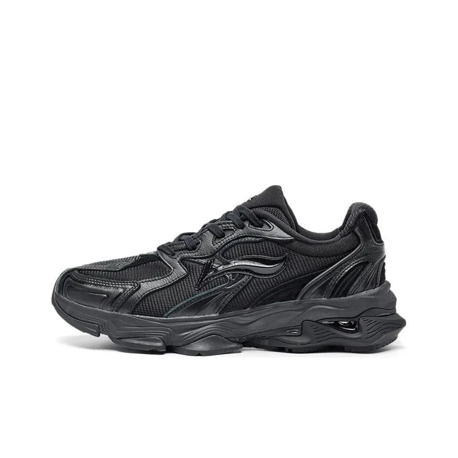 LI NING 1990 Shock Absorbers Slip Resistant Abrasion Resistant Low Top Running Shoes Men's Black