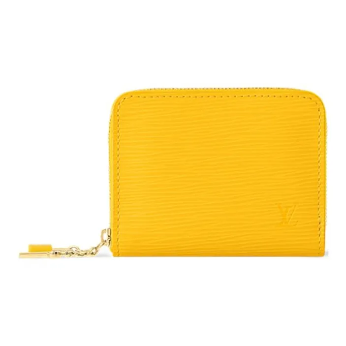 LOUIS VUITTON Zippy Cow Leather Coin Purse Women's Ginkgo Yellow