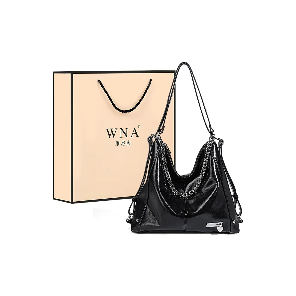 Vigno Сумка через плечо из синтетической кожи стандартная женская черная серебристая