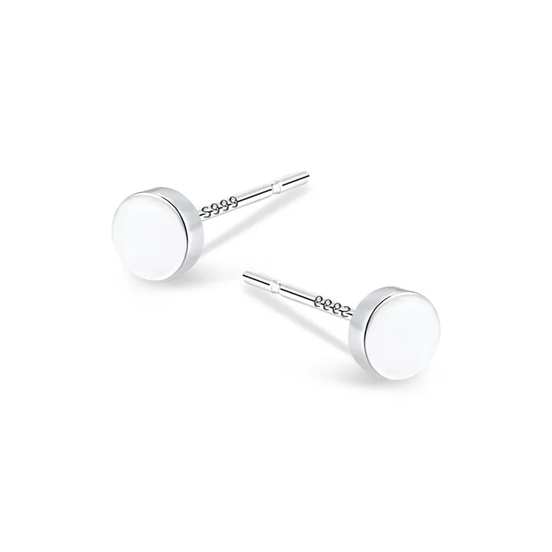 ETAHLOVE Sterling Silver Stud Earrings Unisex