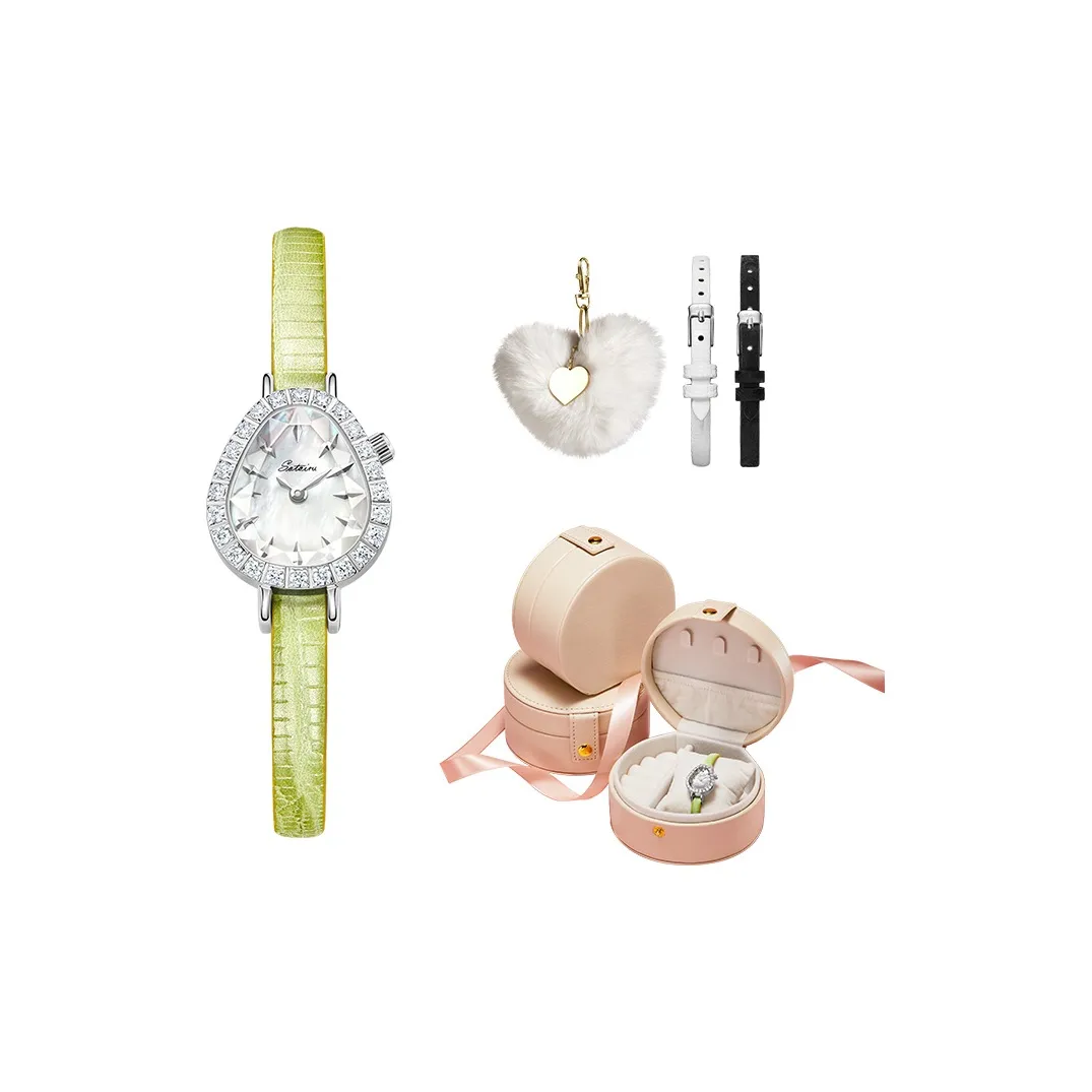 SOTOIRU Кварцевый механизм Часы Женские часы Мать жемчуга Циферблат