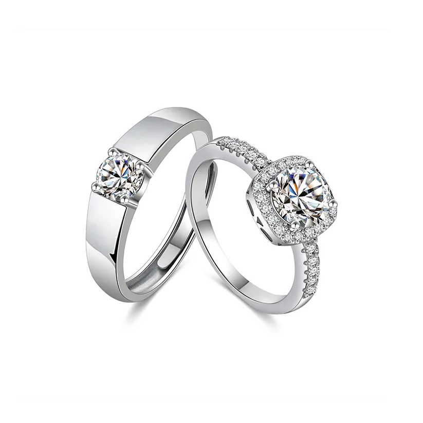 Right Hand Waiting S925 Silver Moissanite Rings Unisex