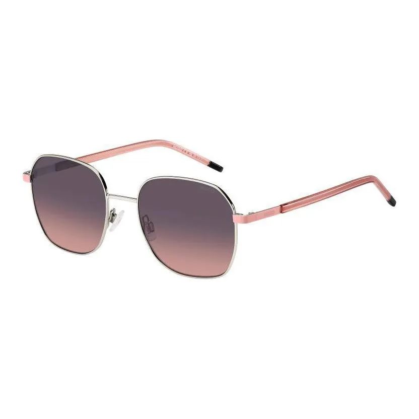 HUGO BOSS Stainless Steel Metal Square Sunglasses Women's Pink