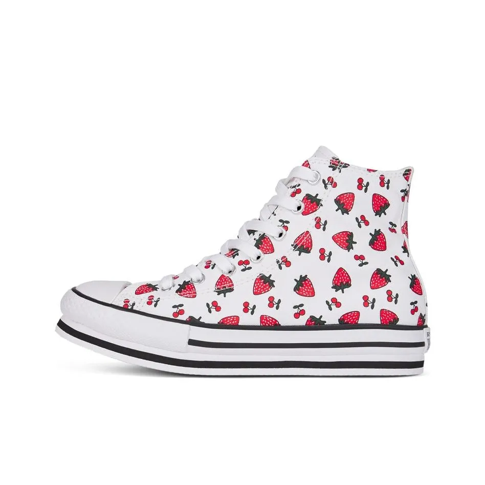 Converse Chuck Taylor All Star Платформа ЭВА Высокий Топ KIDS Кеды Фрукты Белый Красный Подростки
