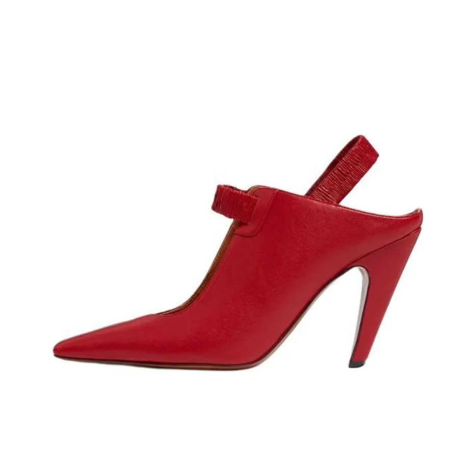 Stella McCartney Stella Spur Cone Heel High Heels 9.5cm Women's Red
