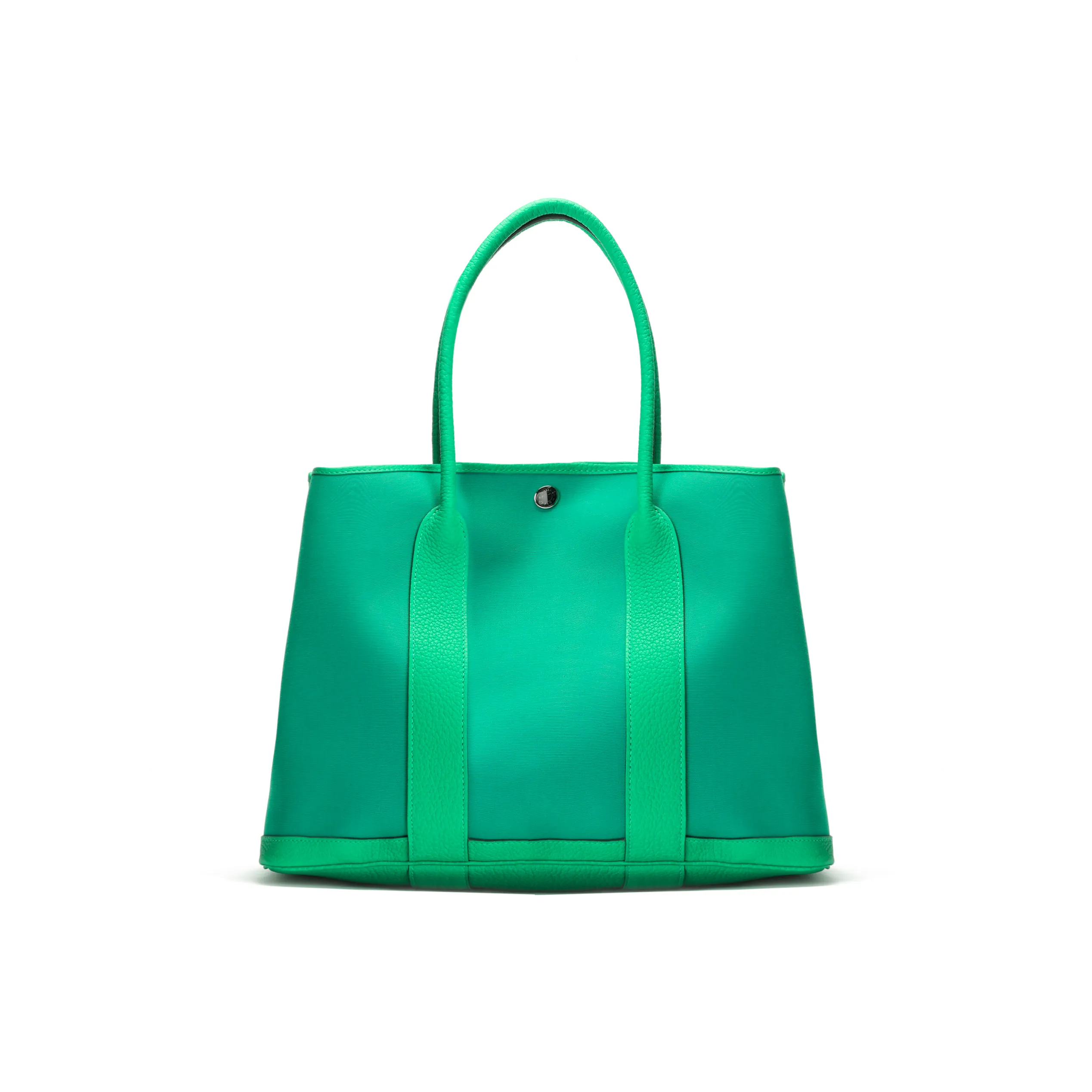 HERMES Garden Party Officer Canvas With Negonda Cow Leather Canvas Bag, Garden Bag, Handbag Women's