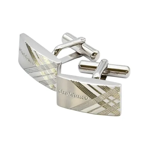 Orobianco Rhodium Покрытые Латунные Запонки для Мужчин