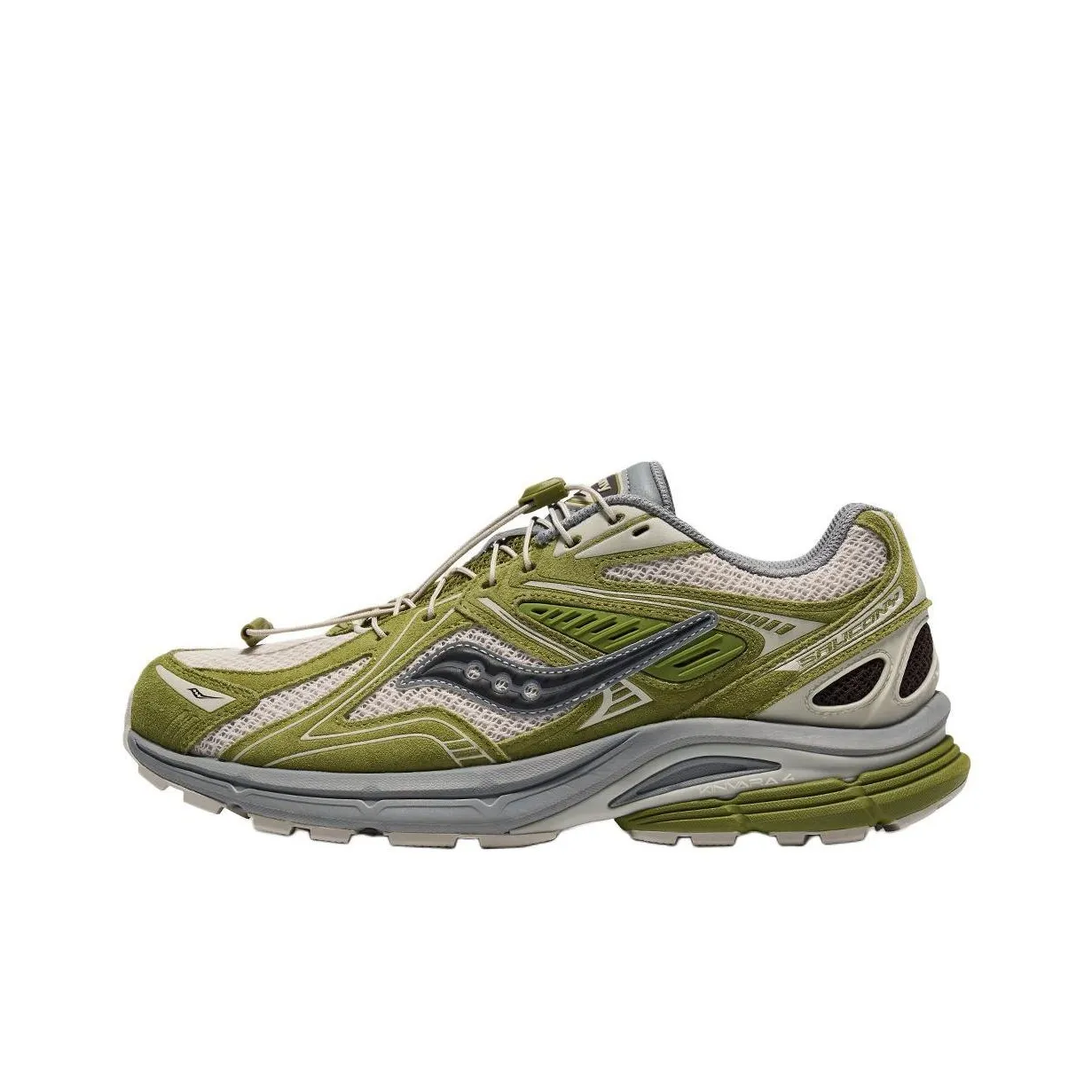 Saucony Kinvara 4 Abrasion Resistant Coverage Breathable Low Top Casual Running Shoes Unisex Beige Green