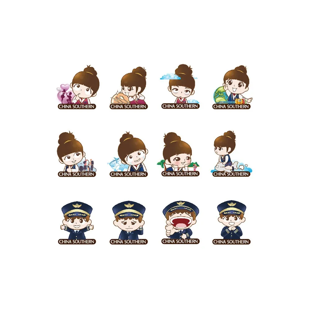 ZHONGGUONANFANGHANGKONG Southern Airlines Культурное творчество Круглый Деревянный Аниме Игры Магниты