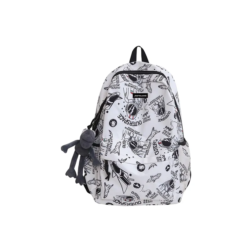 JEANSWEST Nylon Рюкзак Унисекс Черный Белый