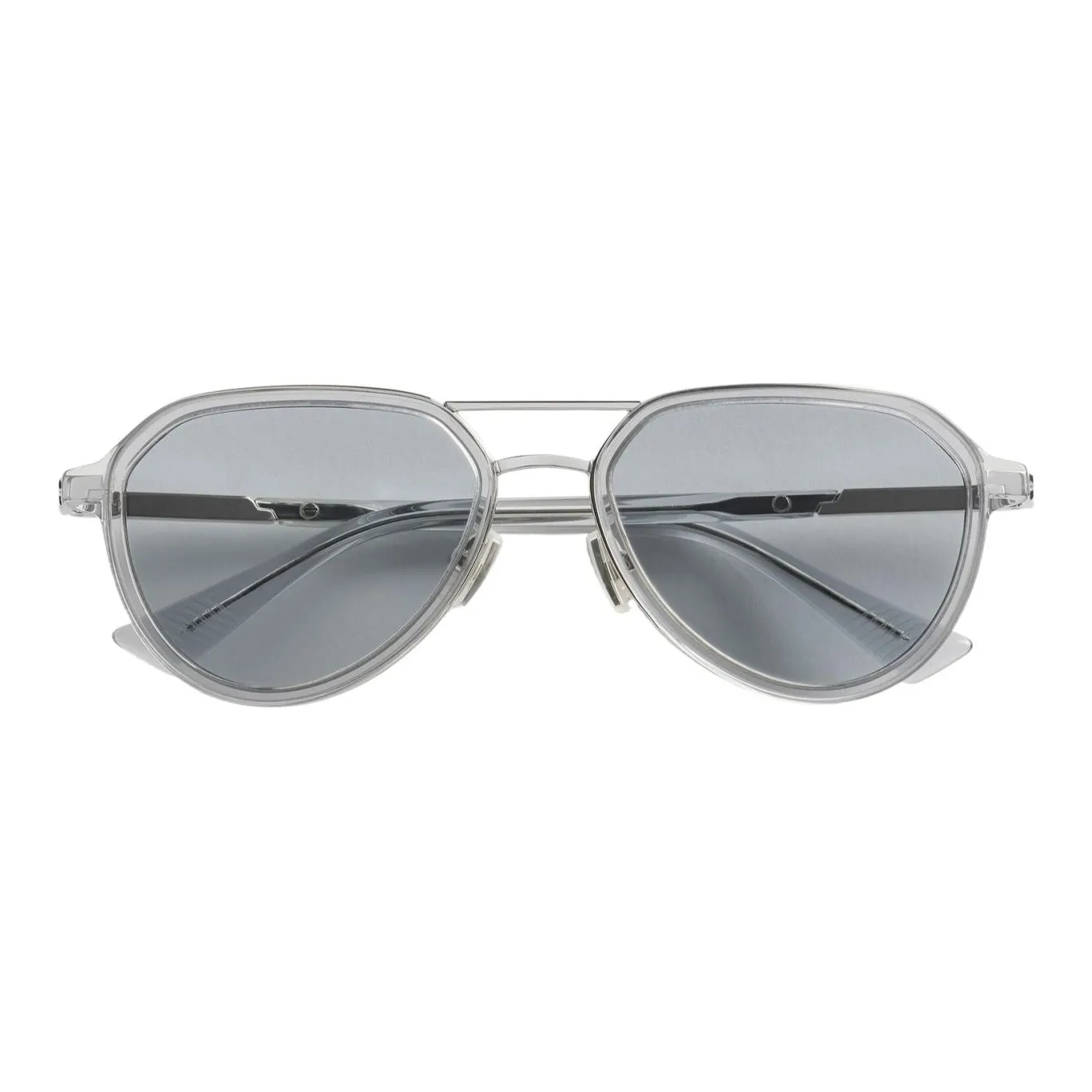 Bottega Veneta Acetate Metal Recycled Acetate Aviator Sunglasses Women's Gray