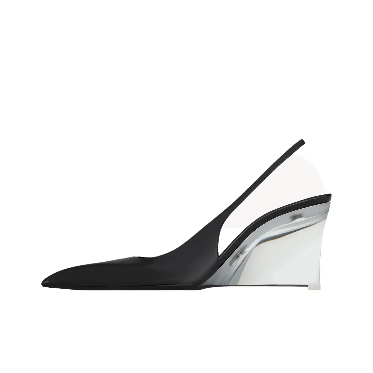SAINT LAURENT MILLER Wedge Heel High Heels 8cm Women's Black