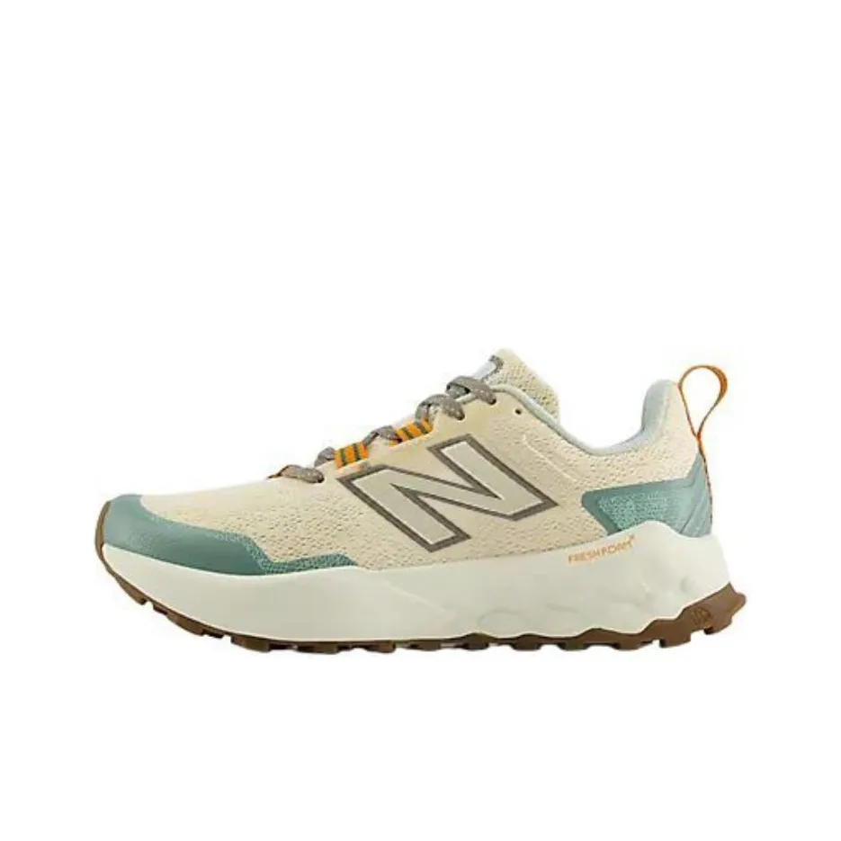 New Balance NB Свежий FOAM Garoé Устойчивый к истиранию Низкий Топ Повседневная Обувь для Трейл-Бега Женская Бежево-Зеленая