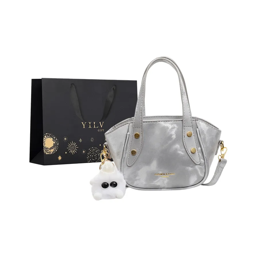 Yi Brigade PU Crossbody HandBags Laurent Women's Black/Ecru/Silver/Pink