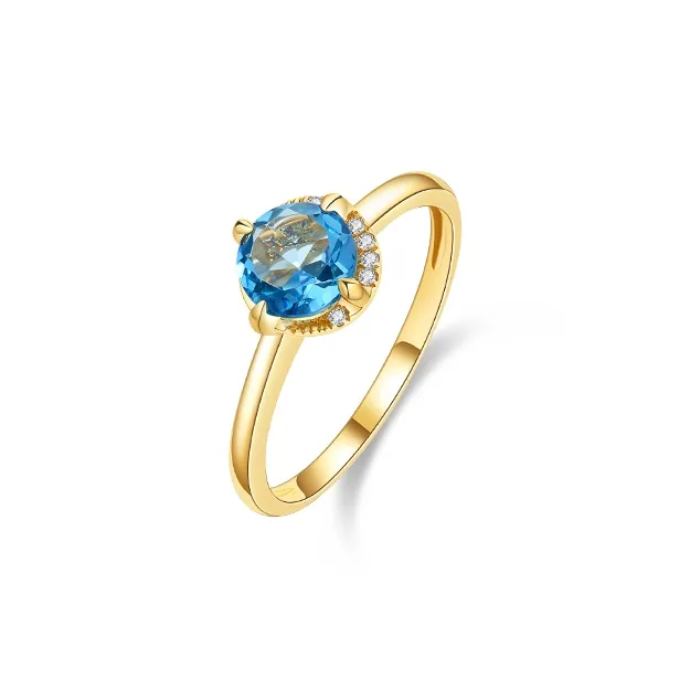 IL&CO. Natural Topazes Rings Women's