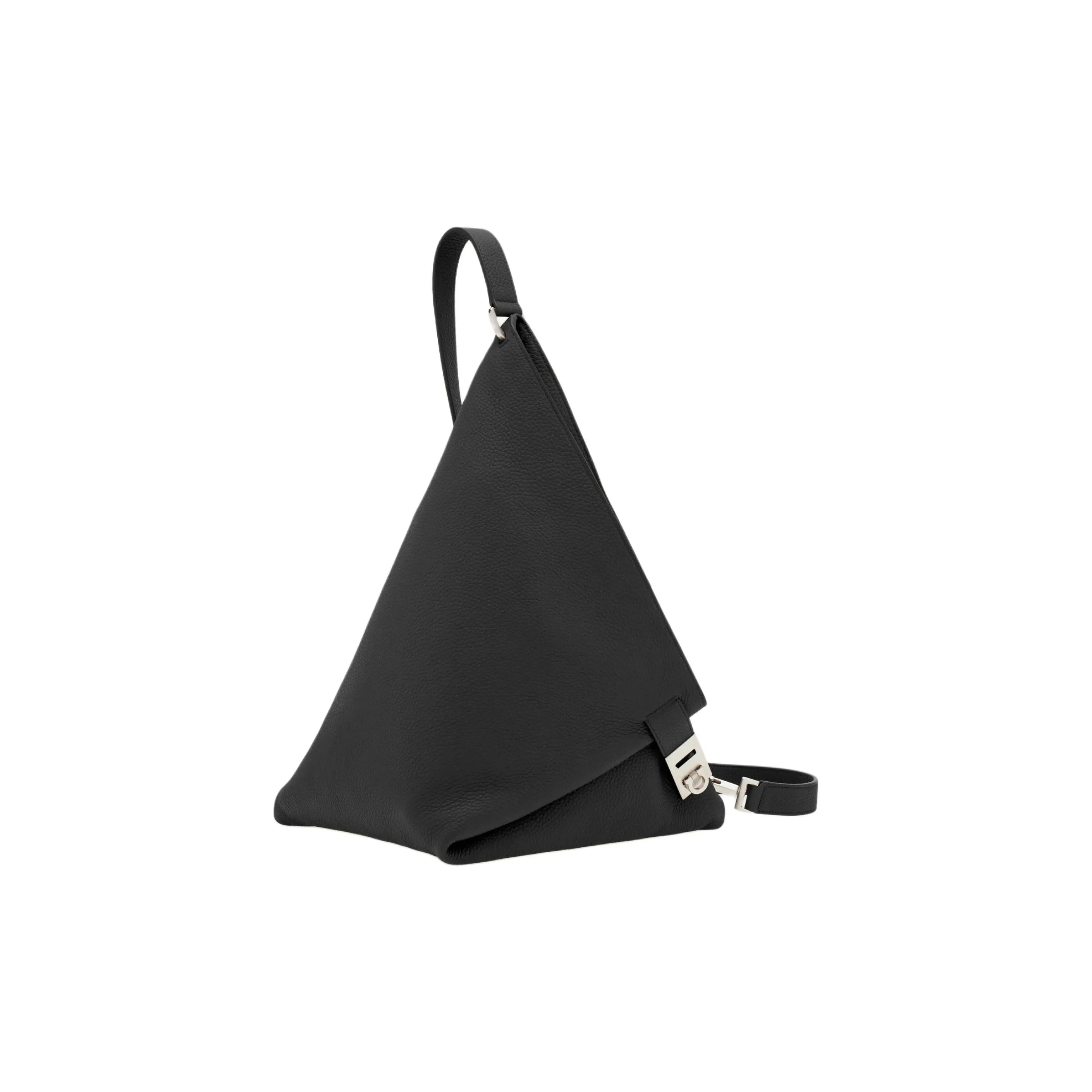 FERRAGAMO Calfskin Crossbody Bag Sling Bag Medium Size Men's Black