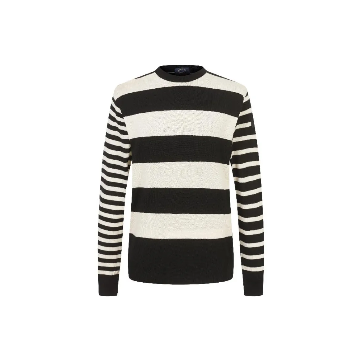 Paul Shark Yachting Трикотаж Мужской Белый Подкладочная ткань Синие Полосы