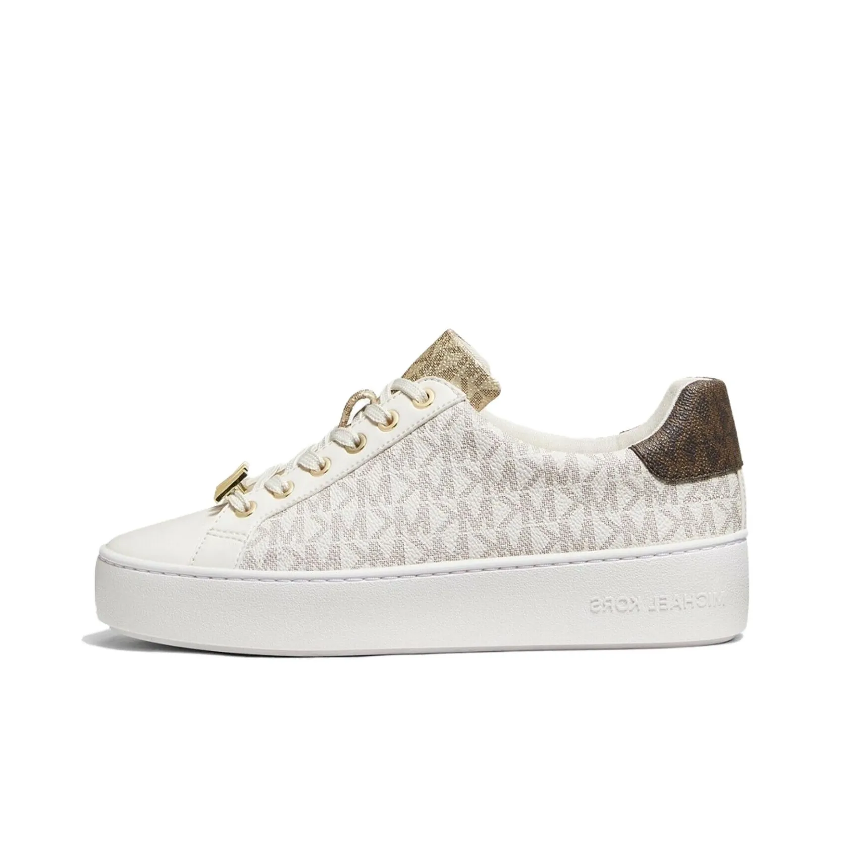 MICHAEL KORS Low Top Skateboard Shoes Women's Ecru