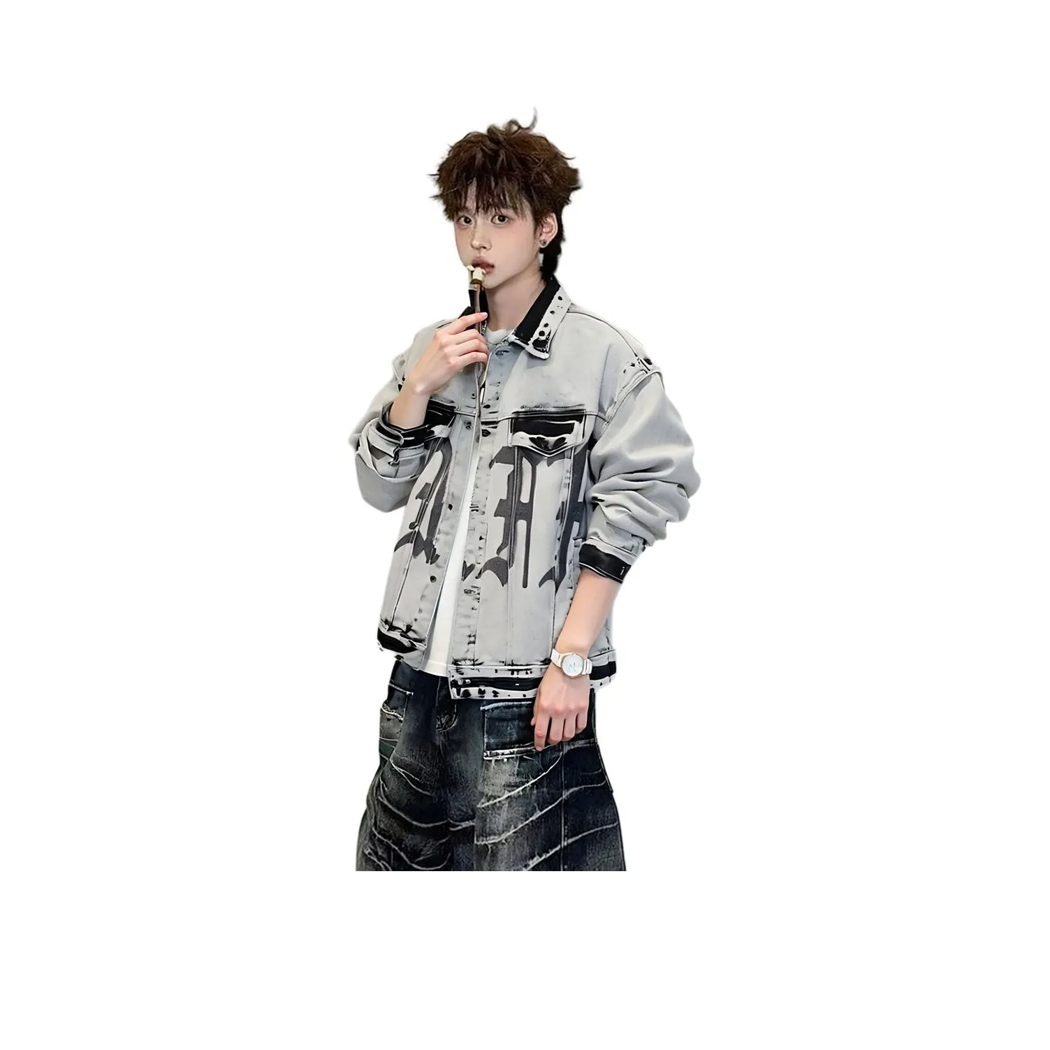 AYEA Denim Jackets Unisex Gray