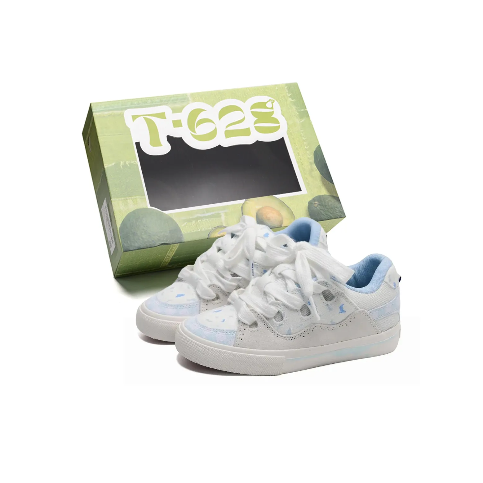 T628 Classic Vintage Пухлые туфли Slip Resistant Abrasion Resistant Легкий Low Топ Кроссовки для скейтбординга Женские