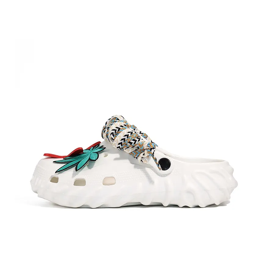 OUBT Bohemian Style, Claw Design Clogs Unisex White