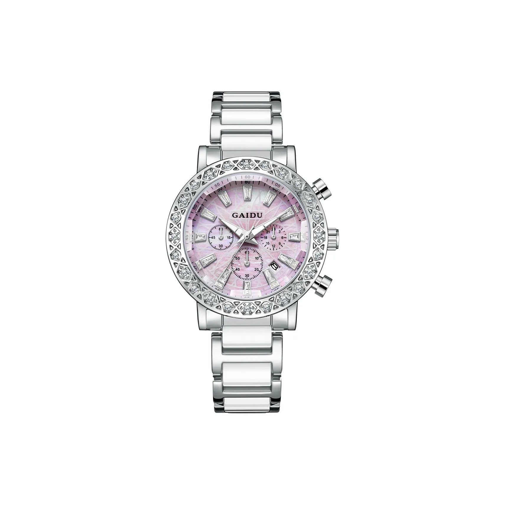 GAIDU Услуга написания поздравительных открыток Кварцевый механизм Стальной ремешок Часы Женские часы Зеленый циферблат