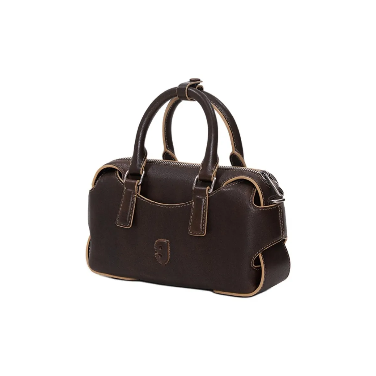 KUNOGIGI Коровья кожа с синтетической кожей сумка маленькая женский песочный рисунок коричневый