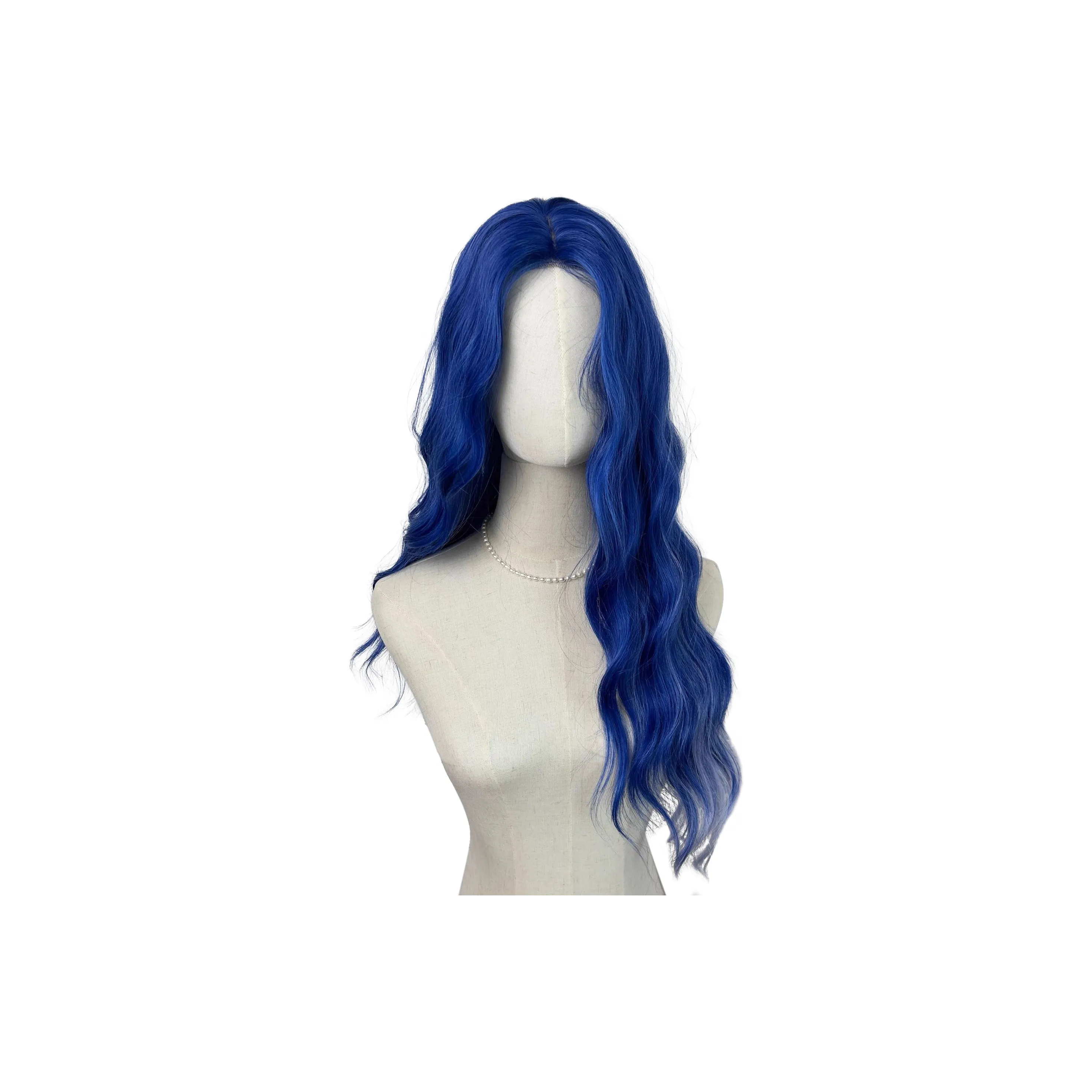 YOSEE Океанический Эльф Озерно-голубой Длинный Кудрявые Волосы Прохладный Wa Стильный Полный Парик