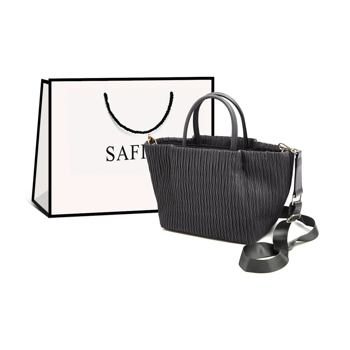 Safiya Ткань Тоут Сумка Женская Черная