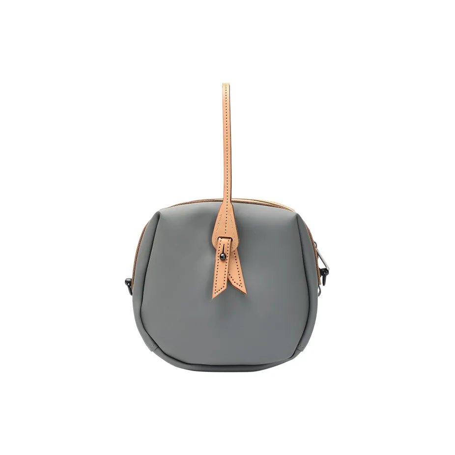 Wow Indo Fabric, Synthetic Leather Handbag Trumpets Women's Gray