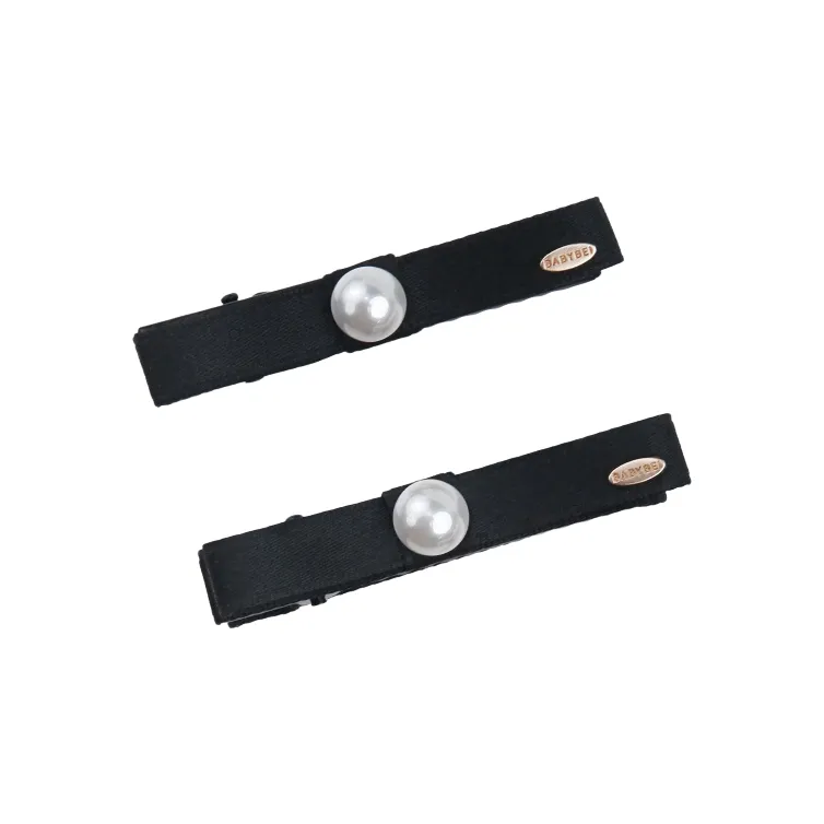 BABYBEI One Word Elegance Elegant Minimalist Style Versatile Black Beige Hair Clips Women's