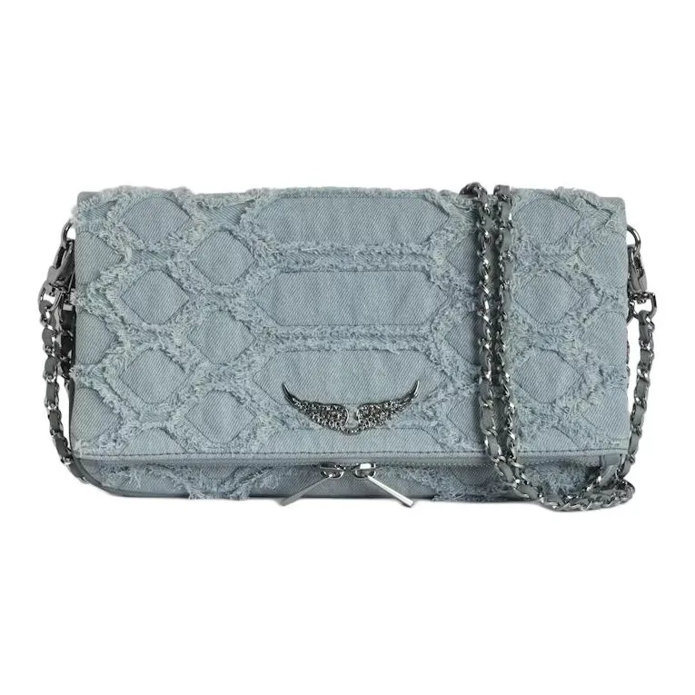 Zadig & Voltaire Cotton Clutch Women's Light Blue