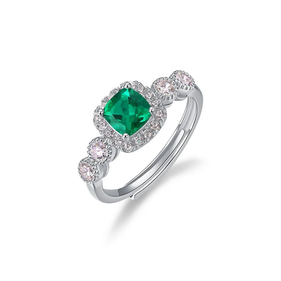 JINJI Processing Emeralds Rings Women's