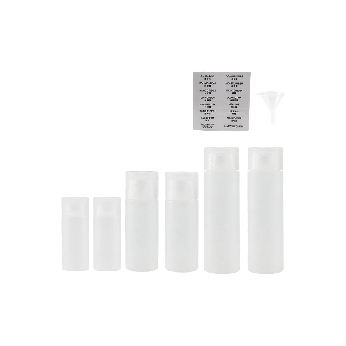 JIAOXUEFEI Мягкий Tube с откидной крышкой дозирующая бутылка Комбинация Путешествие Портативный Повторно используемый Косметика Пустые Бутылки Шампунь Лосьон