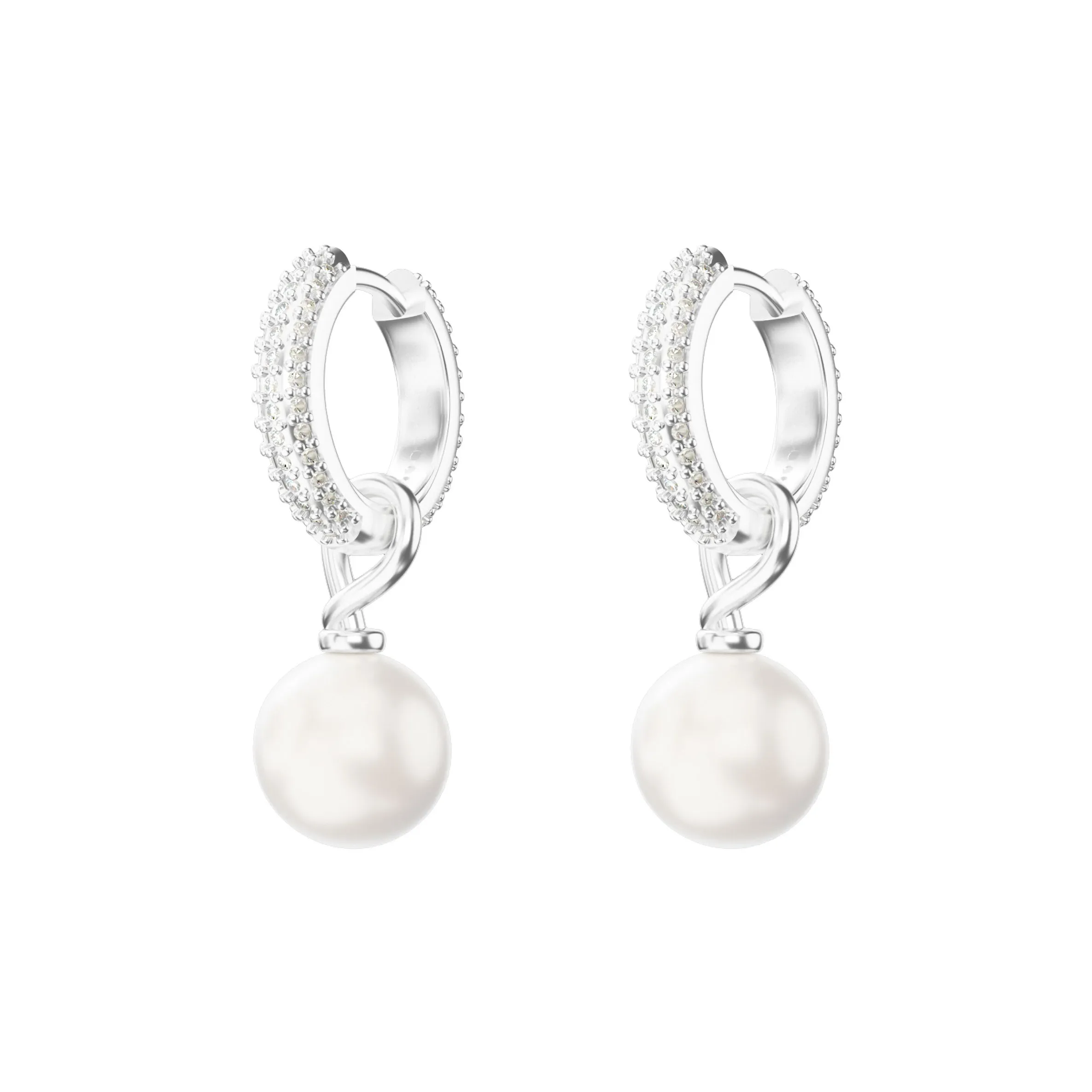 ICEGANG Серьги из меди с покрытием из белого золота унисекс