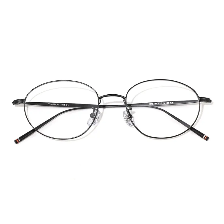 RUOYUN Чистый титан Овал Оправы для очков Женские