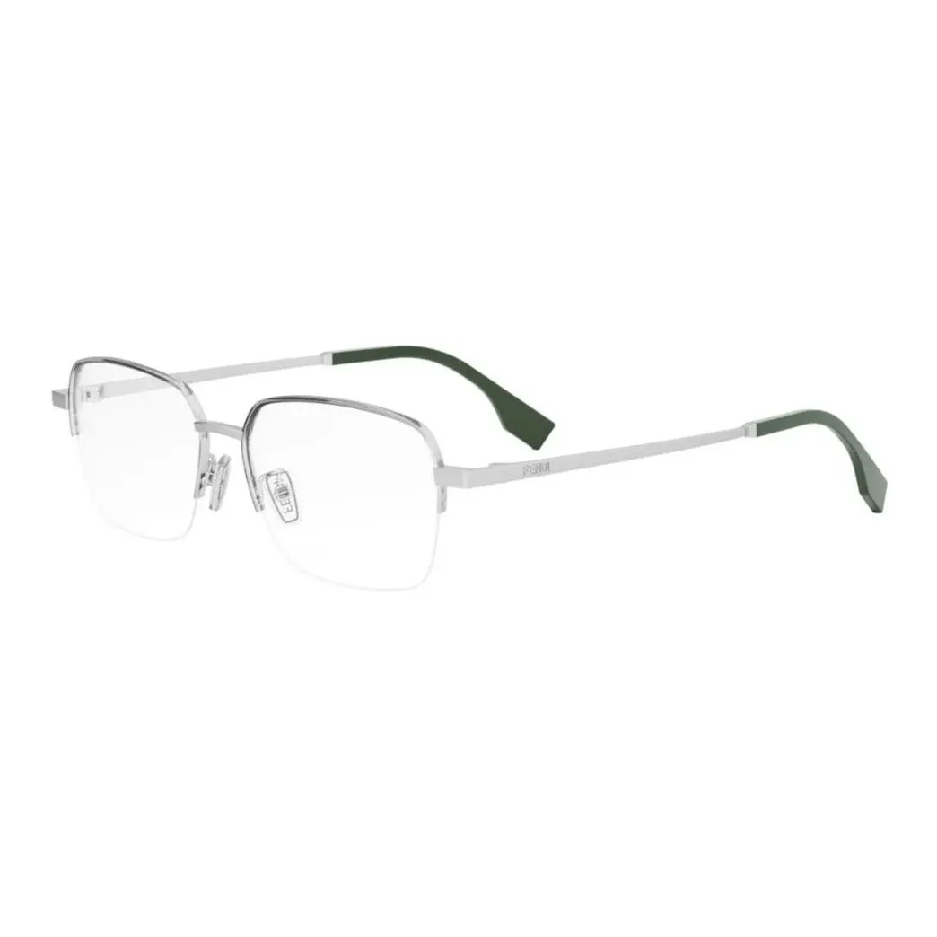 FENDI Металл Нерегулярная форма Оправы для очков Мужской Серебряный