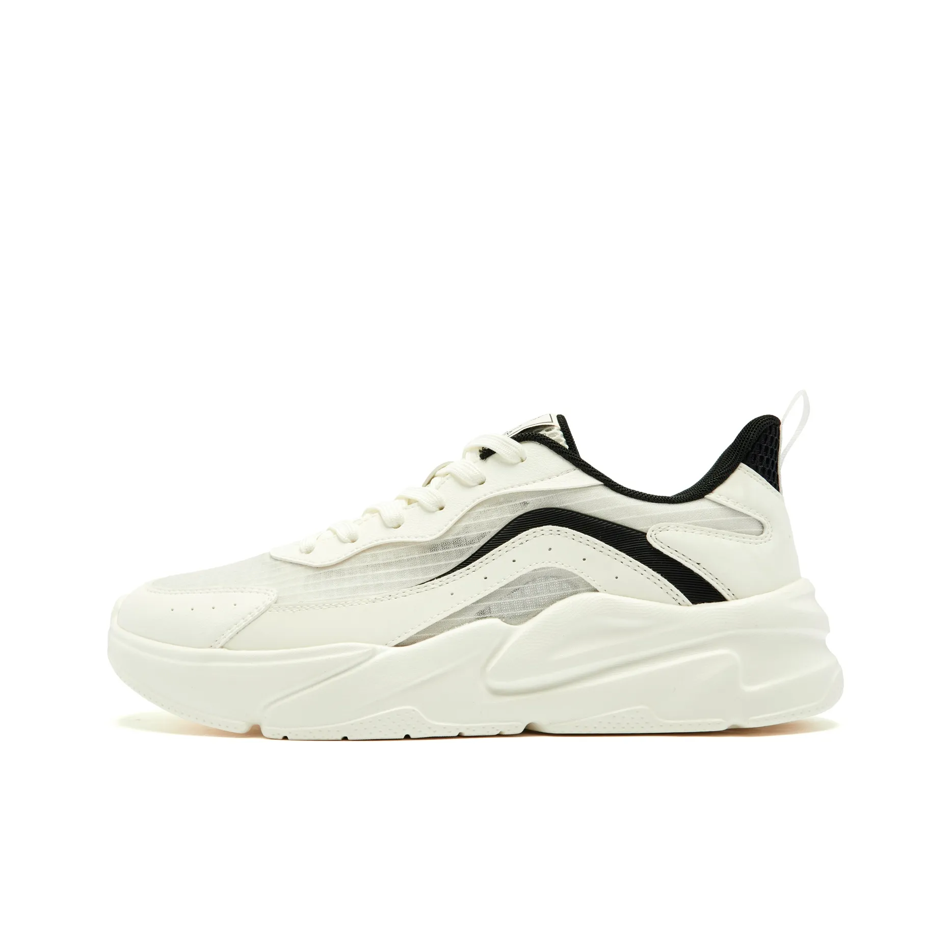 QIAODAN Противоскользящий Износостойкий и Сбалансированный Низкий Топ Casual Мужской Бежевый Черный