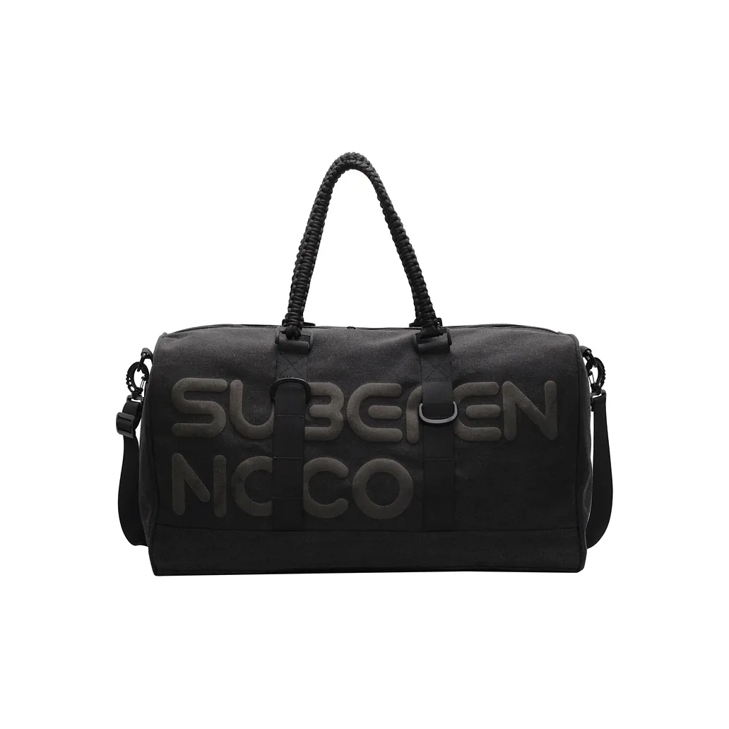 ResNonverba Canvas Bag Travel Bag Unisex Black/Army Green