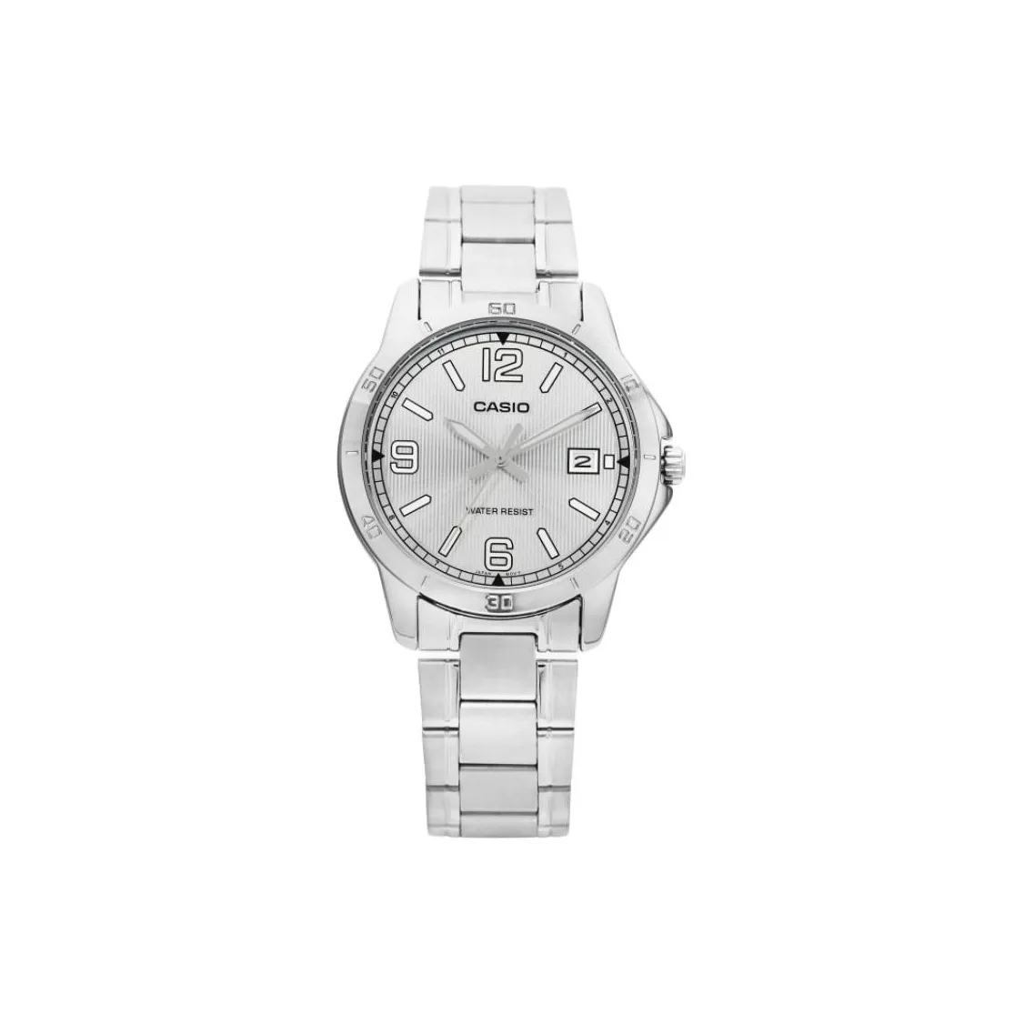 CASIO Кварцевый механизм ремешок из нержавеющей стали мужские часы серебристый циферблат