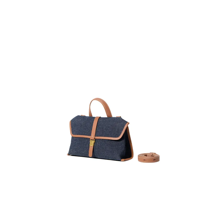 Songmont Ткань Postman Briefcase Сумка через плечо Сумка Мини Женская Синие Окрашенный Цвет