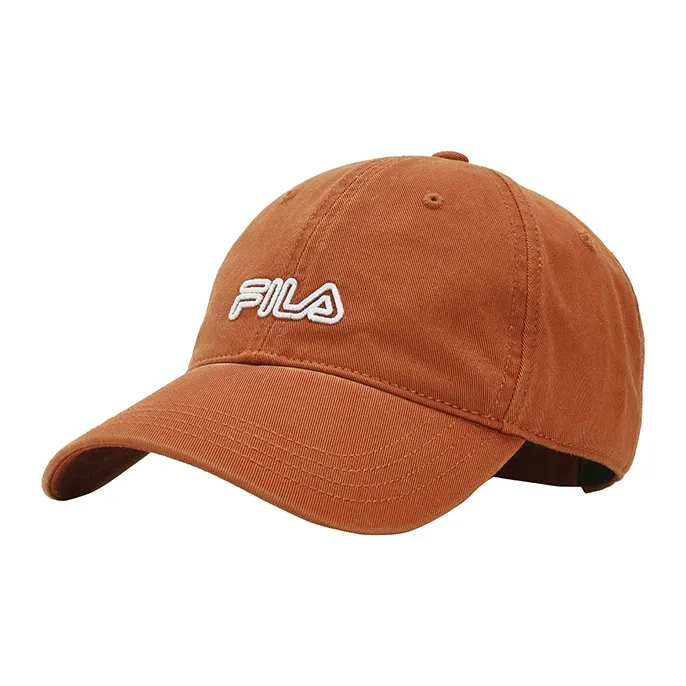 FILA Cotton Baseball Caps Men's Caramel Yellow
