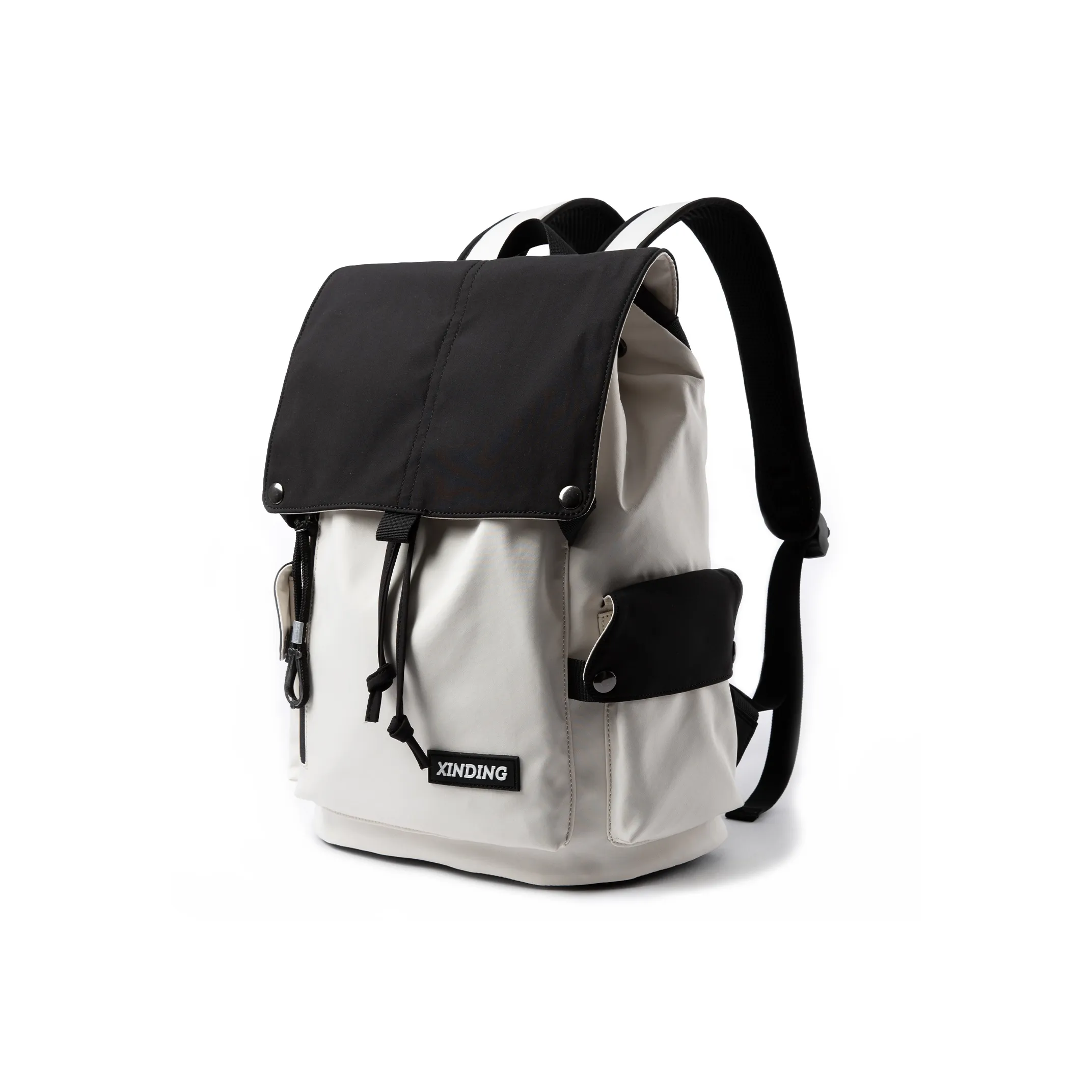MOYYI Oxford Backpack Regular Men's Black White Black
