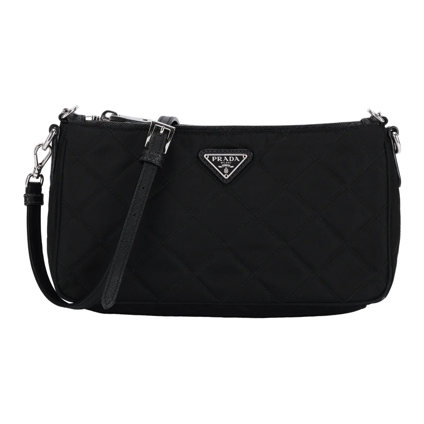 PRADA Nylon Handbag Shoulder Bag Crossbody Bag Regular Women's Black